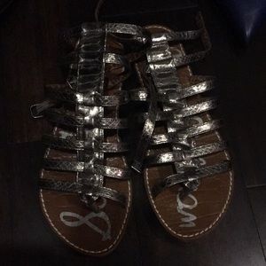 Sam Edelman gladiator sandals size 8! Metallic